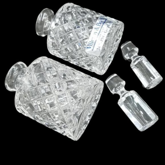 Pair Villeroy & Boch Crystal Scent Bottles - Picture 4 of 6